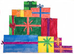 'Pressies' - Christmas Card