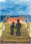 'Walking' - Greeting Card